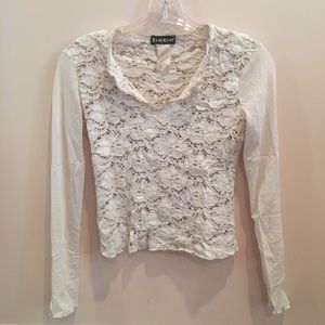 White long sleeve top